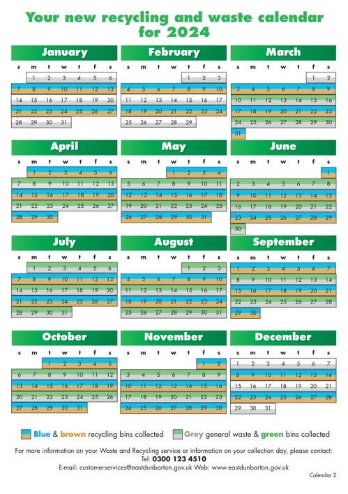 2024 waste calendar 2