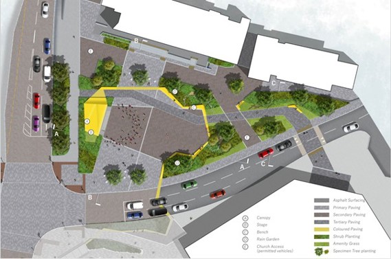 illustration of the plans for Bishopbriggs Town Centre