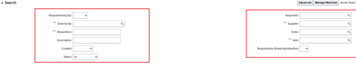 search function in Oracle Fusion