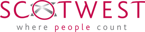 Scotwest logo with 'where people count' motto